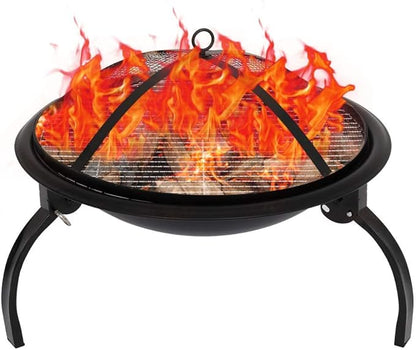 ZOKOP 21 Inch Charcoal Grill (with Charcoal Net) Carrying Bag, Black