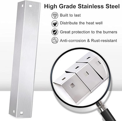Criditpid Grill Replacement Parts for Chargriller 5050, 5650, 3001, 3030, 5072, 3008, 4000, 5252, 5050 Grill Models, Stainless Steel Heat Plates, Burner Tubes, Hanger Brackets for Chargriller.