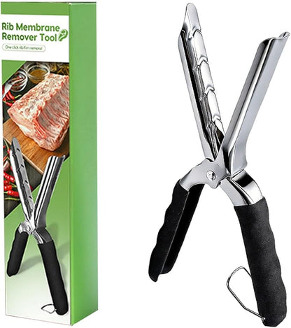 Premium Rib Membrane Removal Tool - Stainless Steel Rib Membrane Remover with Ergonomic Handle, Dishwasher Safe, Effortless Prep for BBQ Grilling & Smoking