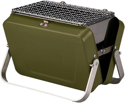 Portable Charcoal BBQ Grill Compact Lightweight for Camping Picnics Travel Foldable Design Even Heating Durable Metal Construction