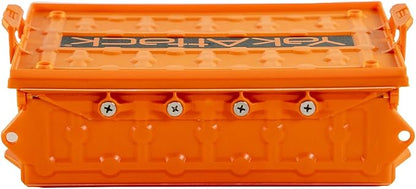 YakAttack TracPak Stackable Storage Box – YakAttack Orange | Kayak Fishing Gear Storage | Fits GearTrac & MightyMount | Kayak Accessories for Fishing Tackle & Tools | Compact 1 lb Weight
