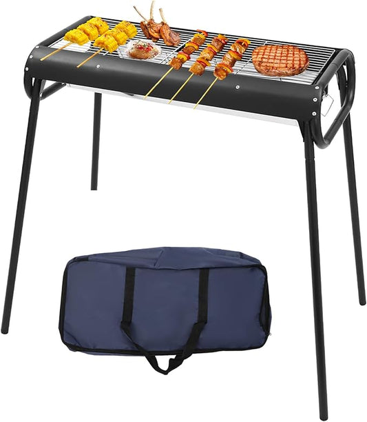 Portable Charcoal Grill, Barbecue Charcoal Grill with Storage Bag, Outdoor BBQ Grill Portable BBQ Griddle for Grilling, Picnics, Parties, Applicable 3-8 Persons