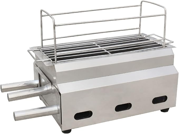 Smokeless Charcoal Grill, Picnic Grill, Thickened Stainless Steel Portable Grill, Removable, Desktop, Home, Outdoor Grill, Rv, Garden Party, Compact
