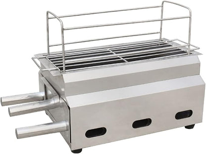 Smokeless Charcoal Grill, Picnic Grill, Thickened Stainless Steel Portable Grill, Removable, Desktop, Home, Outdoor Grill, Rv, Garden Party, Compact