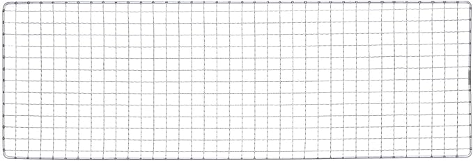 HARFINGTON Square BBQ Grill Net 19x60cm Electroplated Stainless Steel Barbecue Mesh Mat for Baking Smoking Charcoal Grilling Roasting