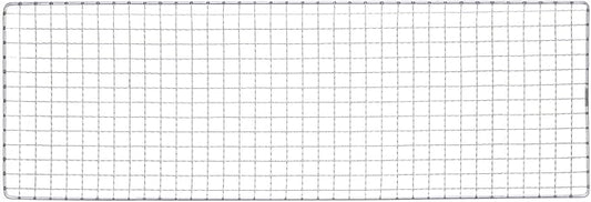 HARFINGTON Square BBQ Grill Net 19x60cm Electroplated Stainless Steel Barbecue Mesh Mat for Baking Smoking Charcoal Grilling Roasting