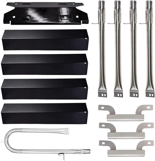 Criditpid Grill Replacement Parts for Brinkman 810-3660-S, 810-3661-F Models. Grill Heat Plate Shields, Pipe Burner Tubes and Crossover Tubes for Brinkman 810-3660-S.