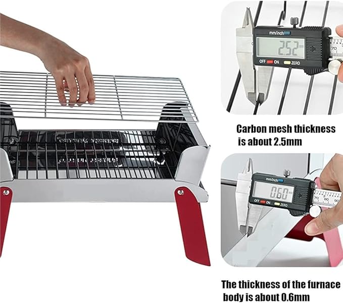 Barbecue Charcoal Grill Portable Charcoal Grill Folding Grill for Cooking Picnic Camping Outdoor BBQ Charcoal BBQ Grill