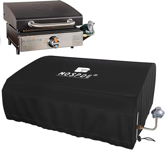 17 Inch Griddle Cover for Blackstone 1814 17 inch Grill Tabletop Griddle with Hood Lid, Fits Blackstone 17" Grill Griddle with Grill Cover 600D Heavy Duty Water-Resistant
