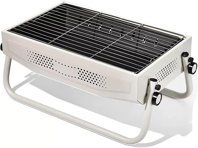 Portable charcoal grill, outdoor grill, folding portable grill, suitable for garden outdoor cooking barbecue camping picnic, Black, 613154
