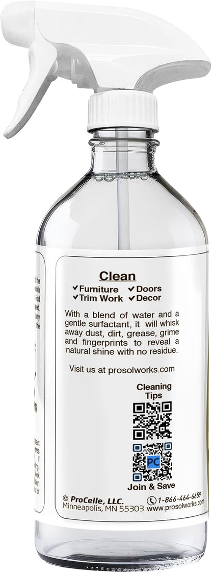 Daily Dusting Spray Surface Cleaner 16 oz - Wood Cleaner Cleaning Spray for Tables, Banisters, Old Wooden Cabinet, Doors, Decors & Antique Restorer Revealing Natural Shine