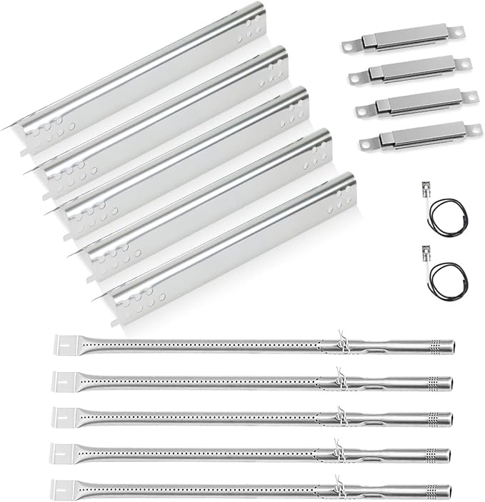 Grill Replacement Parts for Charbroil Performance 5 Burner 463347519, 475 4 Burner 463347017, 463673017, 463376018P2, G470-5200-W1 Burner G470-0004-W1A Heat Plate for Performance 463347519 Gas Grill