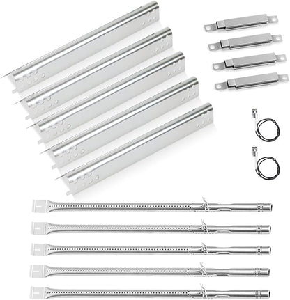 Grill Replacement Parts for Charbroil Performance 5 Burner 463347519, 475 4 Burner 463347017, 463673017, 463376018P2, G470-5200-W1 Burner G470-0004-W1A Heat Plate for Performance 463347519 Gas Grill