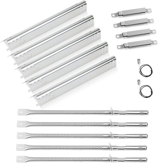 Grill Replacement Parts for Charbroil Performance 5 Burner 463347519, 475 4 Burner 463347017, 463673017, 463376018P2, G470-5200-W1 Burner G470-0004-W1A Heat Plate for Performance 463347519 Gas Grill