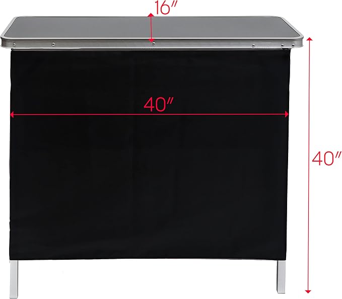 Trademark Innovations Portable Bar Table - Carrying Case Included -