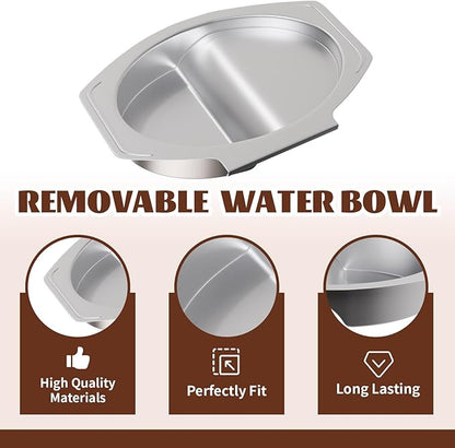 Water Bowl Replacement for Masterbuilt 30 inch Electric Smoker, Fits Masterbuilt Parts 9007170040, Smoker Water Pan Compatible with MB20071117, MB20071418, 20071117, Stainless Steel