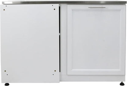 Blue Sky Outdoor Living White Shaker 4-Piece Outdoor Kitchen Combo Set 6 – Modular Weather-Resistant Storage Cabinets