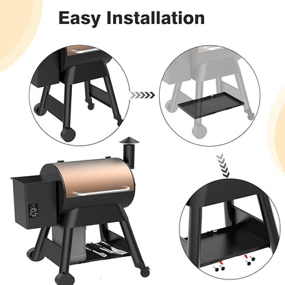 Universal Pellet Grill Storage Shelf for Traeger Pro 34 Series and Ironwood 885 Series, Grill Bottom Shelf for Traeger Pro 780, Bottom Storage Plate Accessories for Traeger Pellet Grill