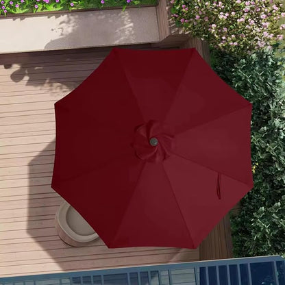 ABCCANOPY 10ft Outdoor Umbrella Replacement Top Suit 8 Ribs (Burgundy)