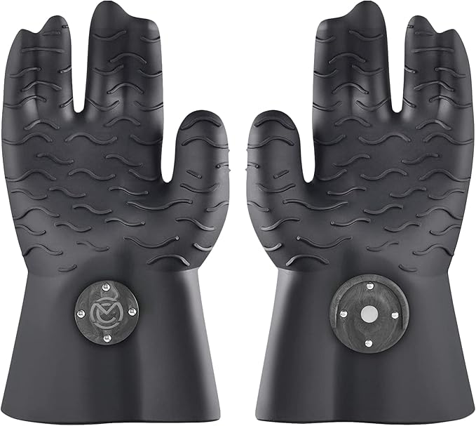 MagneCHEF Freedom Series Magnetic Quick-Release BBQ Gloves – Get Out Fast, 500°F Heat Resistant Silicone, 3mm Thick, Non-Slip Grip, Waterproof & Easy Clean