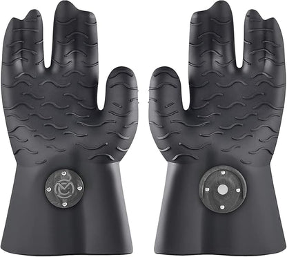 MagneCHEF Freedom Series Magnetic Quick-Release BBQ Gloves – Get Out Fast, 500°F Heat Resistant Silicone, 3mm Thick, Non-Slip Grip, Waterproof & Easy Clean