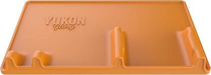 Yukon Glory Orange Tool Resting Mat | BBQ Utensil Holder | Heat-Resistant, Non-Stick Silicone Mat | Essential Grilling & BBQ Accessories | Outdoor Cooking Tool Organizer | Kitchen Spatula Station