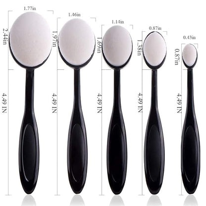 UNIMEIX 5 Pack Blending Brush for Card Making Crafting Ink Blender Brushes Set Tool Paper Background Brush Drawing Scrapbooking & Stamping Supplies (Black)