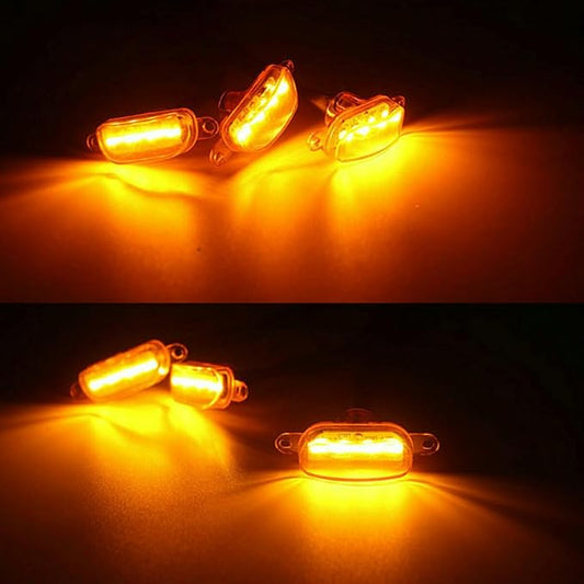 compatible with 3 Pieces Car Led Grille Lights,Compatible Compatible with Chevrolet Colorado 2017 2018 2019 2020 Grill Yellow Lens Amber LED Running with Wiring Harness Raptor Style Lamp