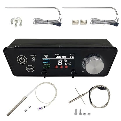 WiFi Control Board Replacement for Pit Boss Vertical Smoker 3/4/5/7 Series | Digital Thermostat Panel for PBV3P1/PBV4PS1/PBV5P1 Series Vertical Smoker, Complete Kit with Igniter, RTD & 2 Meat Probes