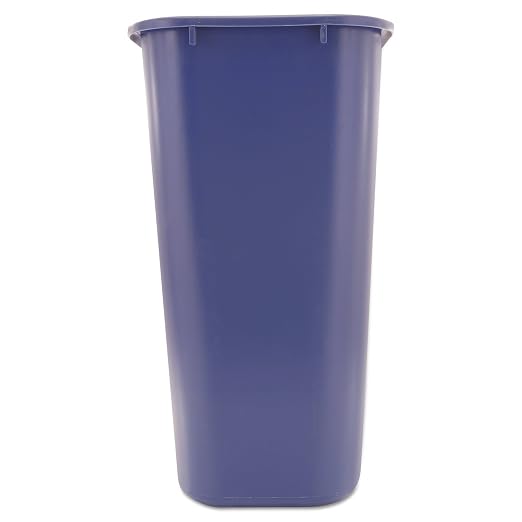 Rubbermaid Commercial Products Deskside Recycling Can, 10.25-Gallon/41-Quart, Blue Recycling Symbol, Plastic, for Bedroom/Bathroom/Office/Under Desk/Sink, Pack of 12