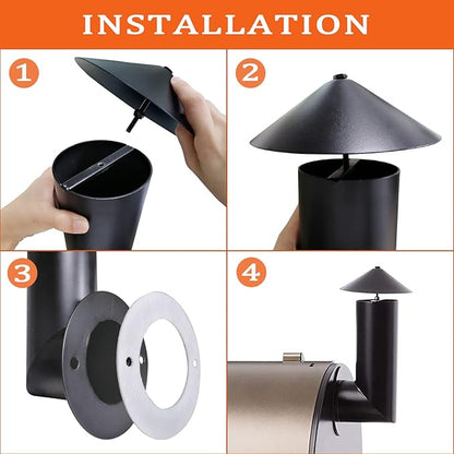 Grill Smoke Stack, Replacement for Pit Boss/Traeger/Camp Chef and Other Pellet Grills Smokestack Chimney
