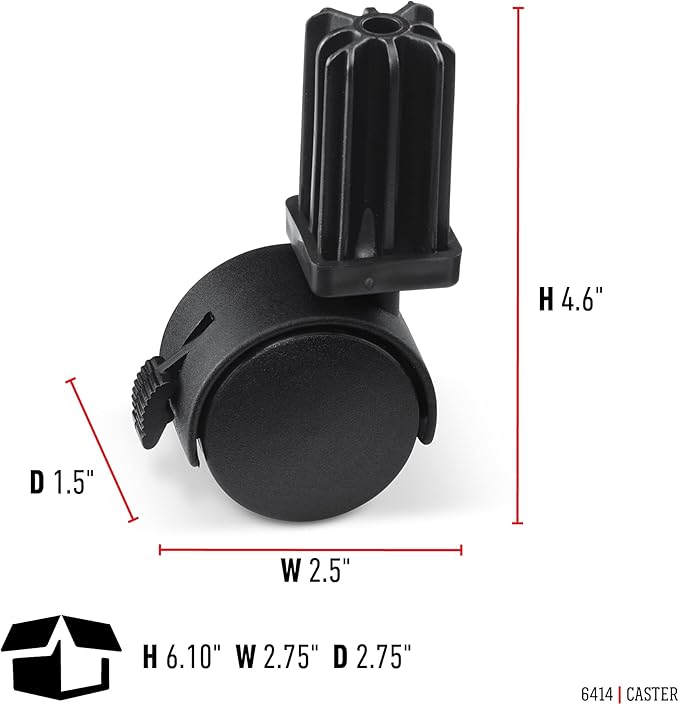 Weber 6414 Caster Wheel (Includes Caster Insert) (Pack of 2)