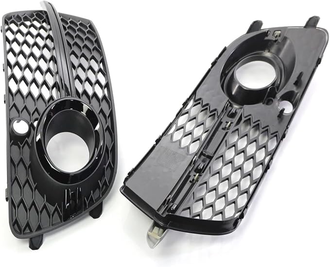 Fog Lamps Cover 2X Left Right Side Front Fog Light Grill Grille Cover Q5 SLine SQ5 4 Door for Sport 2014-2017 Honeycomb Hex Lamp Grills