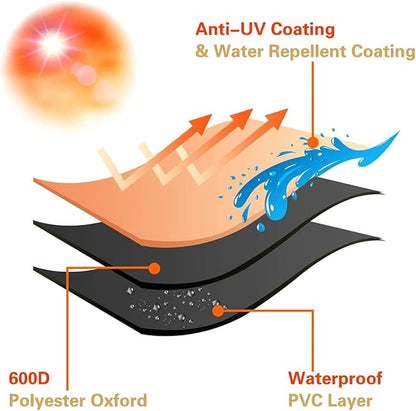 Vailge Grill Cover,72-inch Waterproof BBQ Cover,600D Heavy Duty Gas Grill Cover, UV & Dust & Rip & Fading Resistant,Suitable for Weber, Brinkmann, Char Broil Grills and More,Black