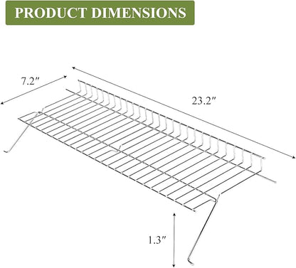 Utheer Stainless Steel Warming Rack Replacement for Dyna-Glo Gas Grills, Fits DGH353CRP & DGF350CSP, Upper BBQ Warming Grate, Extra Cooking Space (23.2" x 7.2")