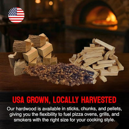 Smoking Wood Chunks, All-Natural Cherry Hardwood Pieces for Grills & Smokers, Add Rich Smoke Flavor to Pork, Beef, Chicken & Fish, USA Made, Sustainably Milled, 800 Cubic Inches