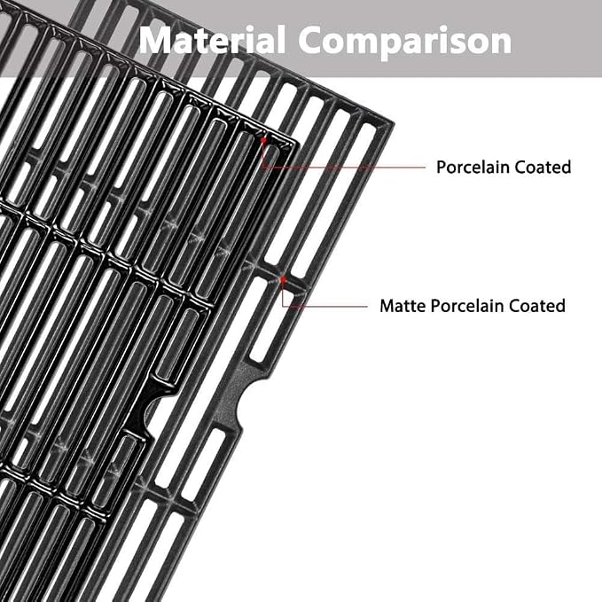 Grill Grates for Char-Broil Performance 4-Burner 463342119 463377017 | Cast Iron Replacement Parts for charbroil 463347017 G321-0005-W1 G321-0006-W1 3-piece 18 x 25 in set
