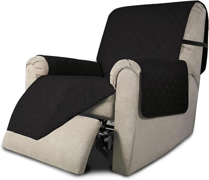 Easy-Going Reversible Couch Cover, Recliner 22 in, Black/Black | Machine Washable Slipcover For Dogs, Water Resistant Furniture Mat For Living Room, Non-Slip Sofa Cover, Pet Friendly
