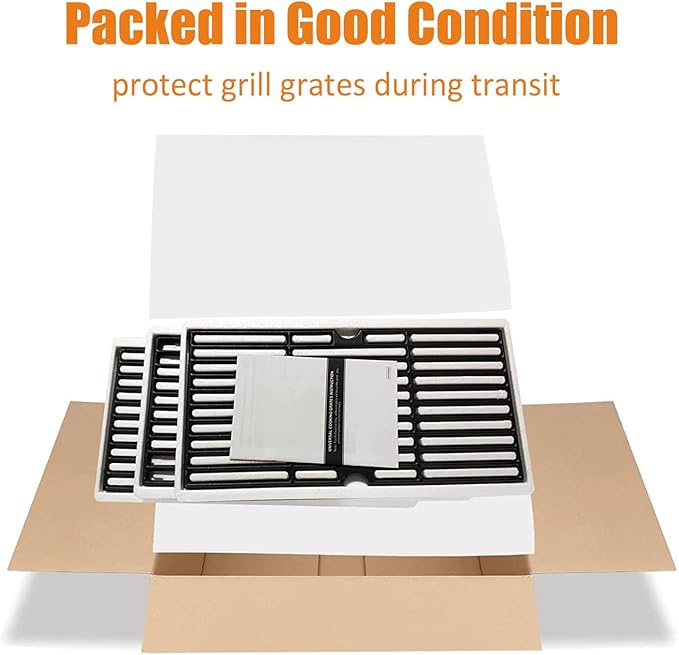 Grill Grates for Charbroil Advantage 4 Burner 463344116 463343015 463344015, Gas2coal 463340516 463370516, Grill Grids for Char-Broil 463336016, Replacement for G467-0002-W1, G309-0019-W2, 16 15/16"