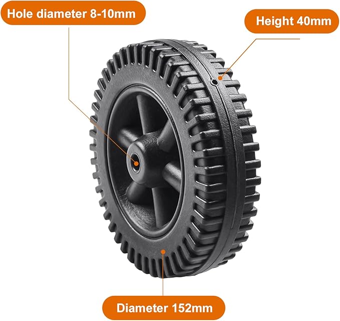 2 Pack Grill Wheels Replacement Parts, BBQ Grill Wheel, Barbecue Grills, Wear-resistant Heat-resistant Grill Caster, Portable BBQ Stand Wheel For Multi-Functional Barbecue Grills (Black)