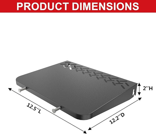 DELSbbq Side Table for Weber Searwood 600/600XL Pellet Grills,Heavy-Duty BBQ Prep Station Folding Side Table for Weber Searwood 600 Accessories