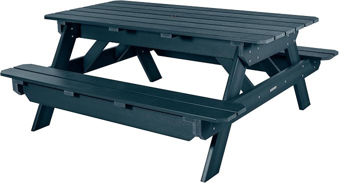 Highwood Hometown Picnic Table, 6 Foot, Federal Blue