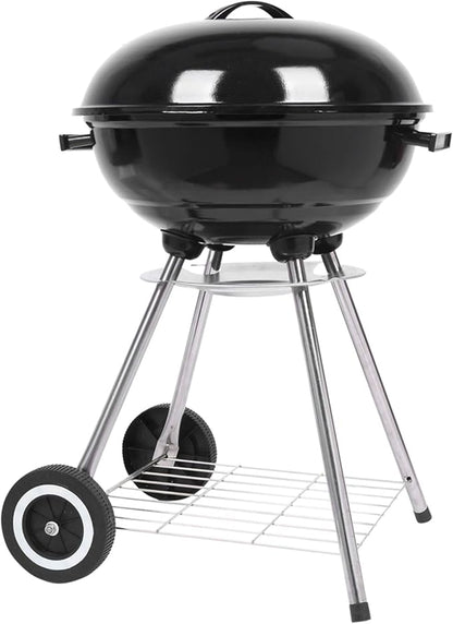 Ochine Charcoal Grill Offset Smoker with Cover and Wheels Portable Backyard Charcoal BBQ Grill and Offset Smoker Combo Charcoal Grill for Outdoor Camping Garden Backyard Cooking Picnic Traveling