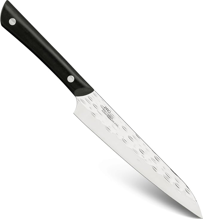 Kai PRO 6" Utility Knife | Hand Sharpened Japanese Kitchen Knife, Japanese AUS6M Stainless Steel Blade, Full-Tang POM Handle