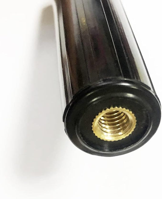 Premium Insulated Grill Rotisserie Spit Rod Handle with Ring, Thread Size M8, Fits: 5/16" 8mm Square Spit Rod