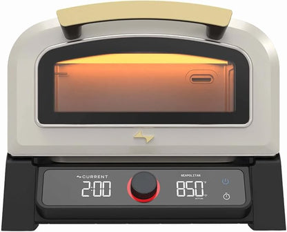 Current® Model P Electric Pizza Oven Indoor & Outdoor, 850°F Countertop Oven, No Turning Required, Perfect Pizza Every Time, Smart App Control, 12-Inch Pizza Stone Included, Sand