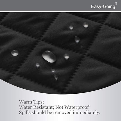 Easy-Going Reversible Couch Cover, 3 Cushion Sofa, X-Large, Black/Beige | Machine Washable Slipcover For Dogs, Water Resistant Furniture Mat For Living Room, Non-Slip Sofa Cover, Pet Friendly