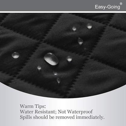 Easy-Going Reversible Couch Cover, 3 Cushion Sofa, Large, Black/Beige | Machine Washable Slipcover For Dogs, Water Resistant Furniture Mat For Living Room, Non-Slip Sofa Cover, Pet Friendly