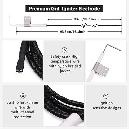 Criditpid Grill Replacement Parts for Nexgrill 6 Burner 720-0898, 720-0898A, Nexgrill 720-0830H 720-0783E 720-0888 720-0888N Gas Grill, Grill Heat Plates Burners and Igniters for Nexgrill Parts
