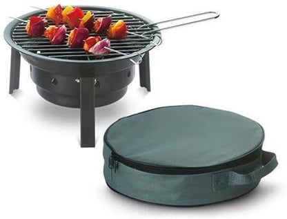 Charcoal Grills Outdoor Barbecue Portable Folding Charcoal Fire Household Small Barbecue Round Camping Courtyard Barbecue Grill